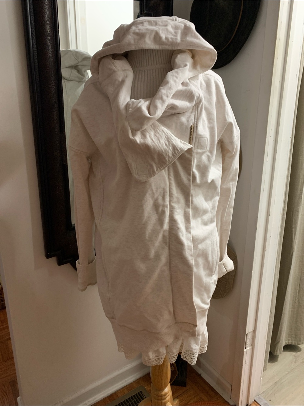 lululemon athletica wrap up jacket heathered Angel white